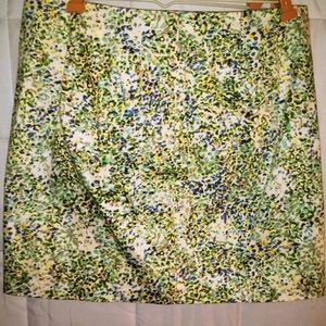 J CREW ABSTRACT FLORAL PRINT SKIRT W/POCKETS